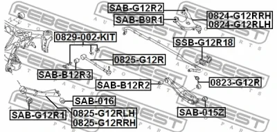 Болт регулировки развала колёс FEBEST 0829-002-KIT