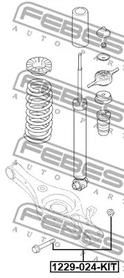 Болт регулировки развала колёс FEBEST 1229-024-KIT