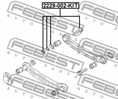 2229-002-KIT FEBEST Болт регулировки развала колёс