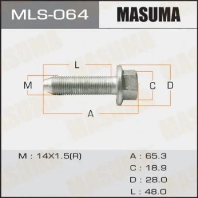 Болт регулировки развала колёс MASUMA MLS-064