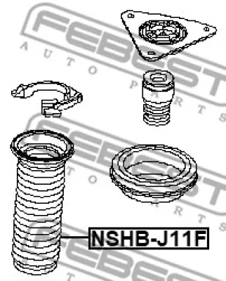 Защитный колпак / пыльник, амортизатор FEBEST NSHB-J11F