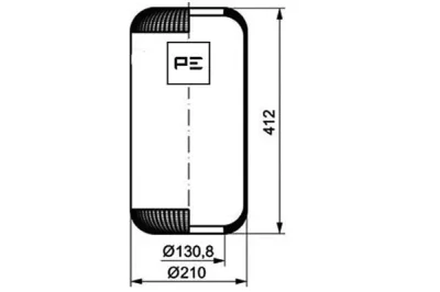 084.033-70A PE AUTOMOTIVE Кожух пневматической рессоры