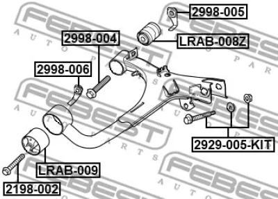 Гайка, шейка оси FEBEST 2998-006