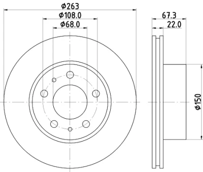 Тормозной диск BEHR/HELLA/PAGID 8DD 355 100-341