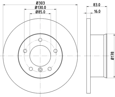 8DD 355 100-391 BEHR/HELLA/PAGID Тормозной диск