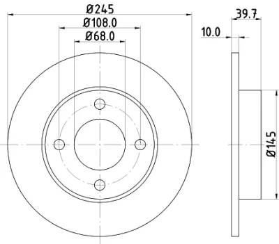 8DD 355 100-621 BEHR/HELLA/PAGID Тормозной диск