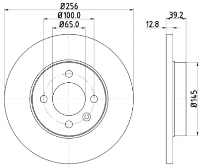 8DD 355 101-641 BEHR/HELLA/PAGID Тормозной диск