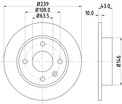 8DD 355 102-211 BEHR/HELLA/PAGID Тормозной диск