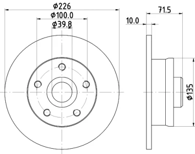 8DD 355 102-751 BEHR/HELLA/PAGID Тормозной диск