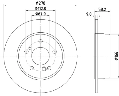 8DD 355 102-861 BEHR/HELLA/PAGID Тормозной диск