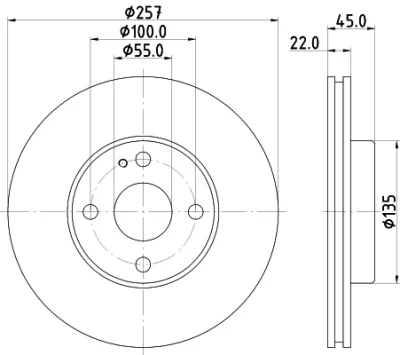 8DD 355 103-181 BEHR/HELLA/PAGID Тормозной диск