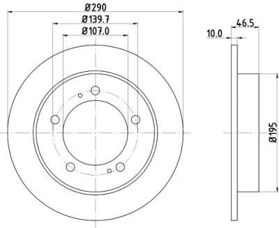 8DD 355 103-611 BEHR/HELLA/PAGID Тормозной диск