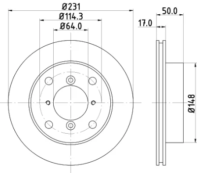 8DD 355 103-921 BEHR/HELLA/PAGID Тормозной диск