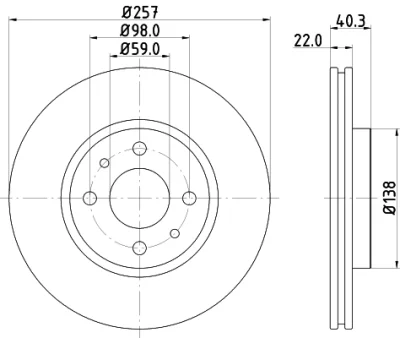 Тормозной диск BEHR/HELLA/PAGID 8DD 355 103-971