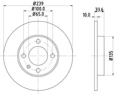 8DD 355 104-191 BEHR/HELLA/PAGID Тормозной диск