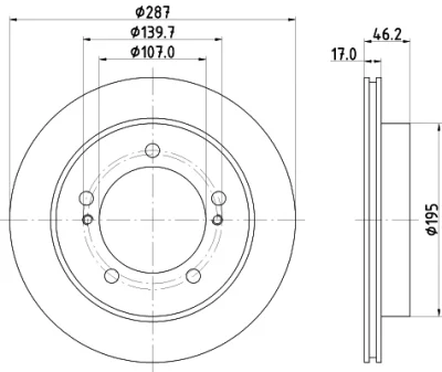 8DD 355 104-771 BEHR/HELLA/PAGID Тормозной диск