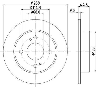 8DD 355 105-171 BEHR/HELLA/PAGID Тормозной диск