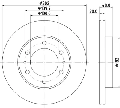 8DD 355 105-191 BEHR/HELLA/PAGID Тормозной диск