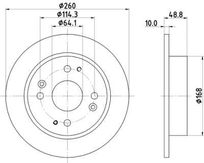 8DD 355 105-311 BEHR/HELLA/PAGID Тормозной диск