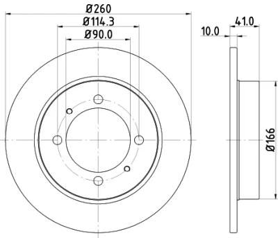 8DD 355 105-471 BEHR/HELLA/PAGID Тормозной диск