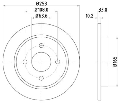 8DD 355 105-661 BEHR/HELLA/PAGID Тормозной диск