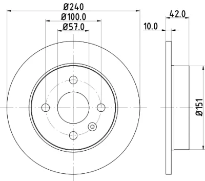 8DD 355 106-091 BEHR/HELLA/PAGID Тормозной диск