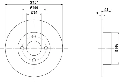 8DD 355 106-461 BEHR/HELLA/PAGID Тормозной диск