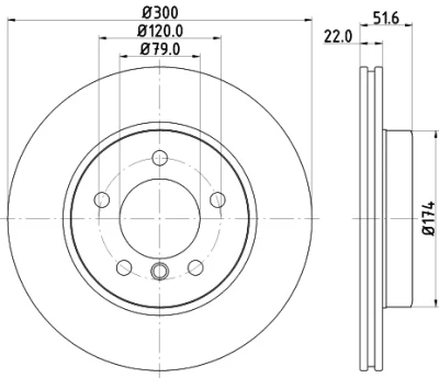 8DD 355 106-552 BEHR/HELLA/PAGID Тормозной диск