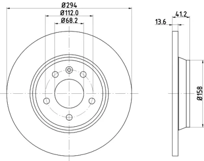 8DD 355 106-661 BEHR/HELLA/PAGID Тормозной диск