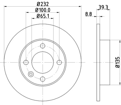 8DD 355 106-681 BEHR/HELLA/PAGID Тормозной диск
