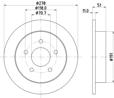 8DD 355 106-961 BEHR/HELLA/PAGID Тормозной диск