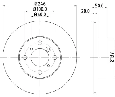 8DD 355 107-391 BEHR/HELLA/PAGID Тормозной диск