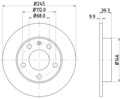 8DD 355 107-541 BEHR/HELLA/PAGID Тормозной диск