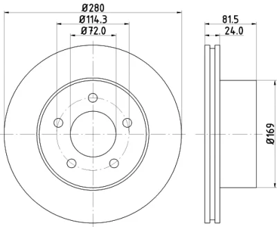 8DD 355 108-591 BEHR/HELLA/PAGID Тормозной диск