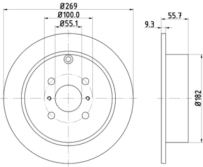 8DD 355 110-491 BEHR/HELLA/PAGID Тормозной диск