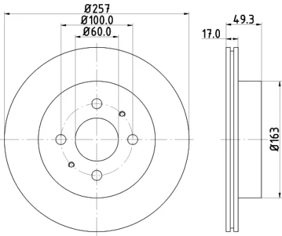 8DD 355 110-971 BEHR/HELLA/PAGID Тормозной диск