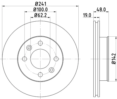 8DD 355 111-431 BEHR/HELLA/PAGID Тормозной диск