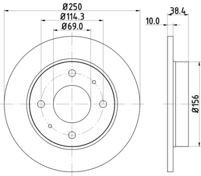 8DD 355 111-531 BEHR/HELLA/PAGID Тормозной диск