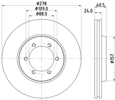 8DD 355 111-991 BEHR/HELLA/PAGID Тормозной диск