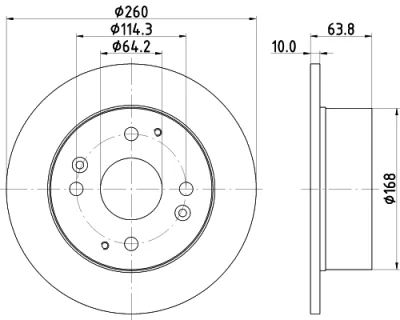 8DD 355 112-011 BEHR/HELLA/PAGID Тормозной диск