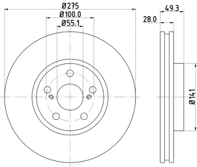 8DD 355 112-331 BEHR/HELLA/PAGID Тормозной диск