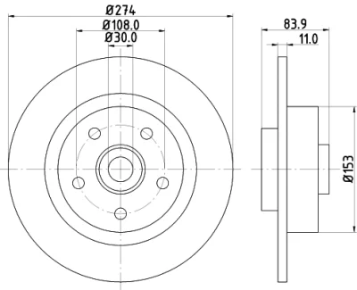 8DD 355 112-361 BEHR/HELLA/PAGID Тормозной диск