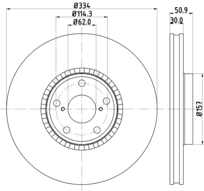 8DD 355 112-861 BEHR/HELLA/PAGID Тормозной диск