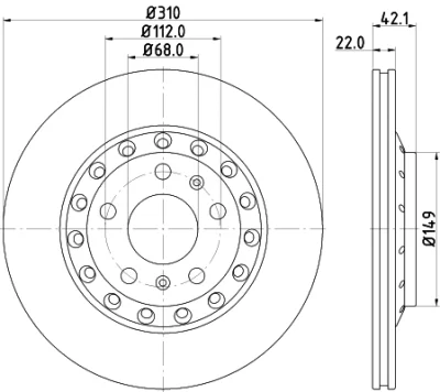 8DD 355 113-341 BEHR/HELLA/PAGID Тормозной диск