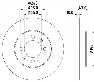 8DD 355 113-361 BEHR/HELLA/PAGID Тормозной диск