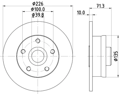 8DD 355 113-411 BEHR/HELLA/PAGID Тормозной диск