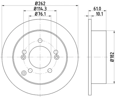 8DD 355 113-641 BEHR/HELLA/PAGID Тормозной диск