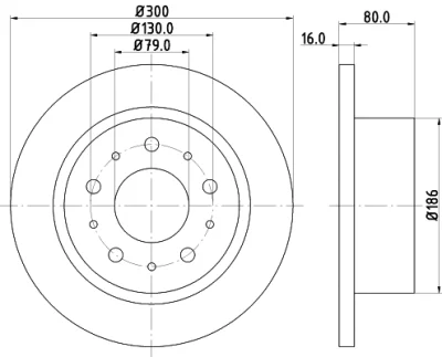 8DD 355 113-731 BEHR/HELLA/PAGID Тормозной диск