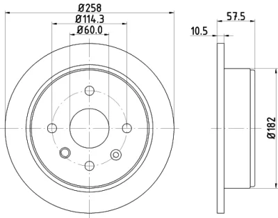 8DD 355 114-161 BEHR/HELLA/PAGID Тормозной диск