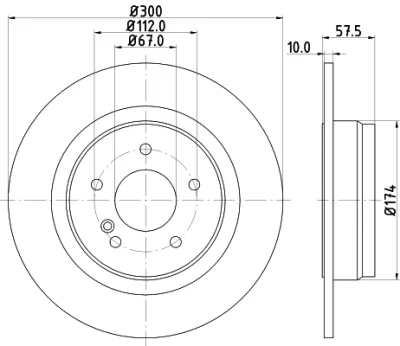 8DD 355 114-211 BEHR/HELLA/PAGID Тормозной диск